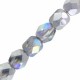 Czech Fire polished facet kralen 4mm Crystal silver rainbow